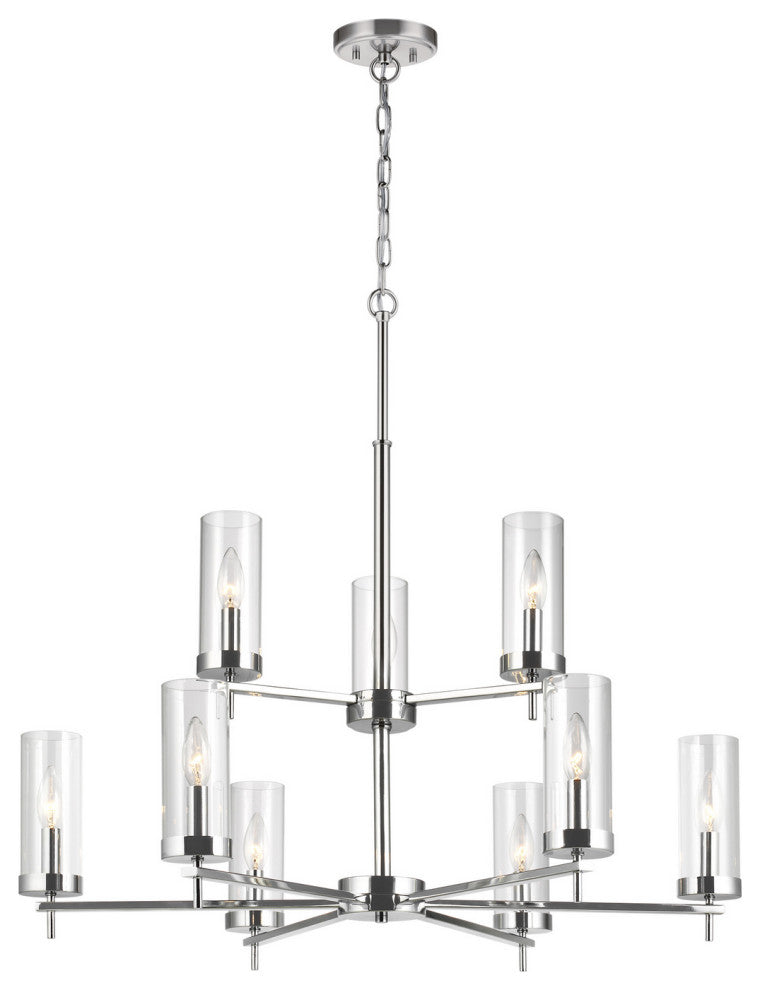 Generation Lighting Zire Nine Light Chandelier 3190309EN-05