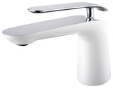 Bath Faucet Single Handle Lavatory Faucet Chrome / White