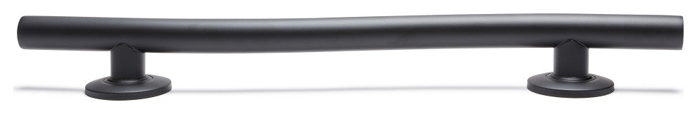 Wave Design Shower Grab Bar, Matte Black, 36"