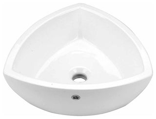 Bathroom Vessel Triangle Sink White Porcelain Trinity |