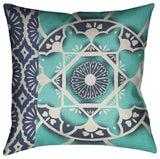 Laural Home Blue Batik I 18" X 18" Indoor Decorative Pillow