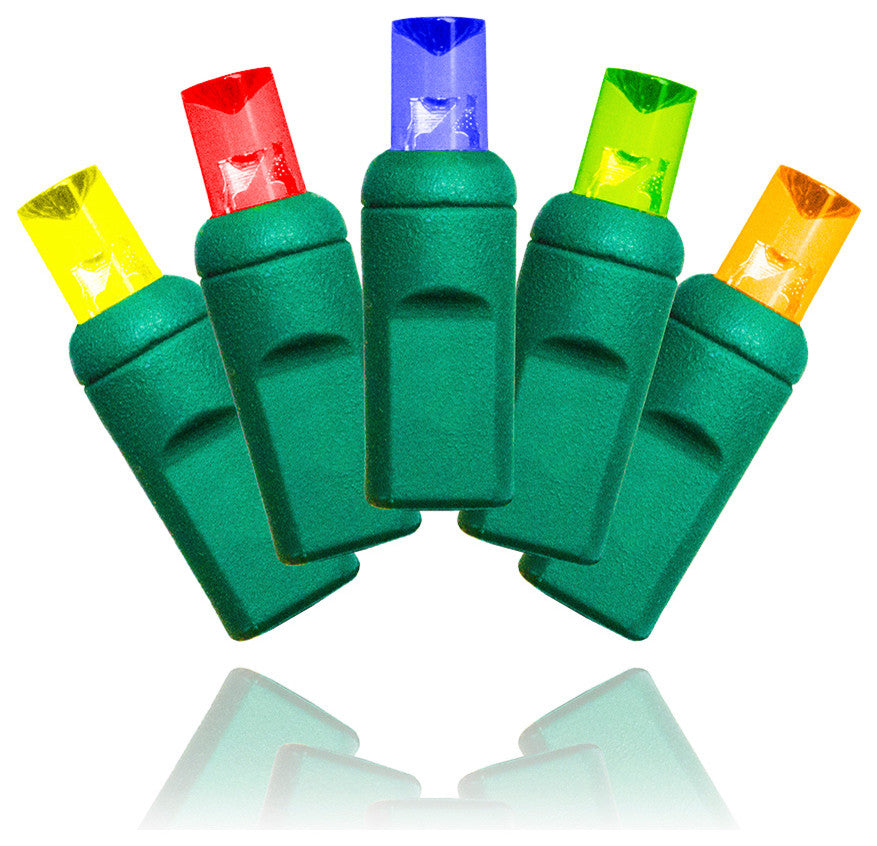 70-Piece Mm Faceted Multi Colored LED Light Set With In-Line Rectifer