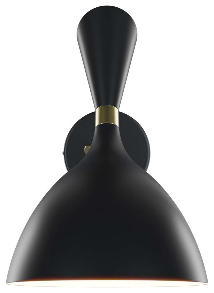 Sconce Wall Lamp Light Fixture, Black, Metal, Modern Cafe Bistro Hospitality