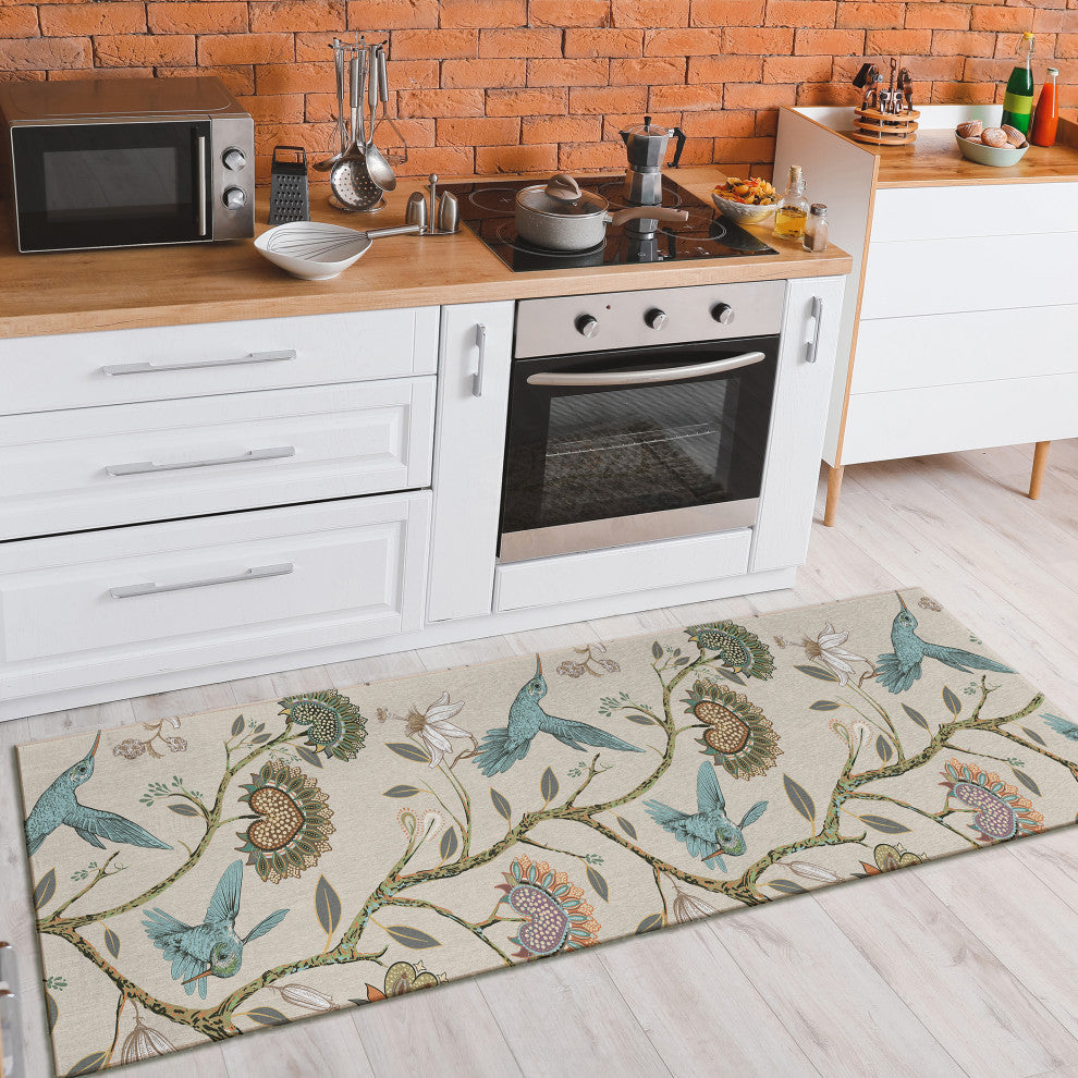 Indoor/Outdoor Kendall KE19 Putty Machine Washable 2'3" x 7'6" Runner Rug