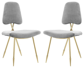 Ponder Dining Side Chair Set of 2, Gray