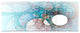 Fractal Angel Wings in Light Blue, Abstract Wall Art Canvas, 83"x32", 7 Panels