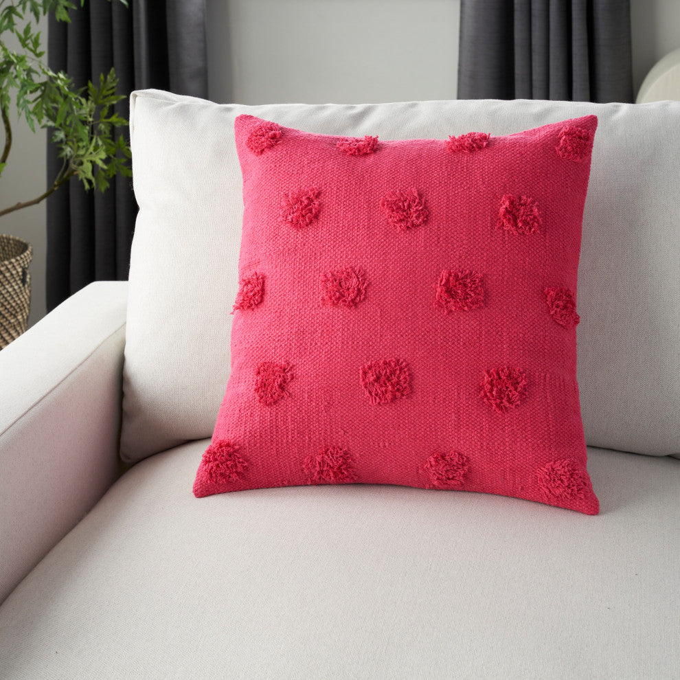 Mina Victory CN870 Throw Pillow, Hot Pink, 18" x 18"