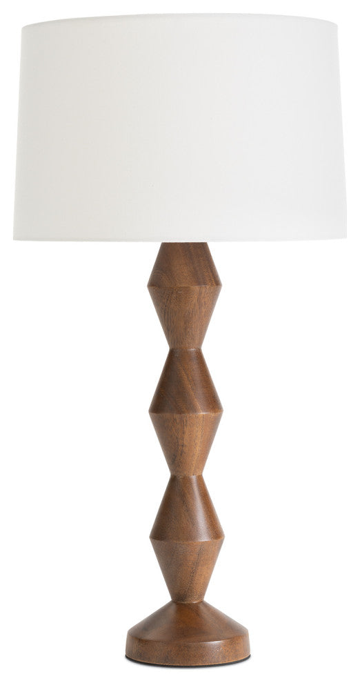 Crew Walnut Buffet Lamp, Natural Linen Shade