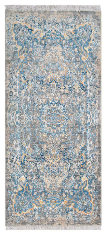 MACHINE MADE POLYESTER AREA RUGS  -Gray Blue Color, Oriental ,Living room rugs