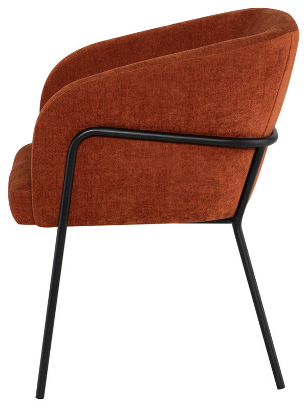Estella Terracotta Fabric Dining Chair