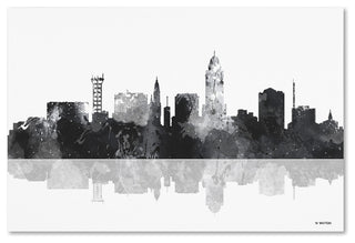Marlene Watson 'Lincoln Nebraska Skyline BG-1' Canvas Art, 30"x47"