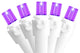 Purple LED Wide Angle Christmas Lights -White Wire