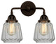 288-2W-OB-G142 Chatham 2 Light 14" Bath Vanity Light, Oil Rubbed Bronze