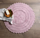 DII Mauve Round Crochet Bath Mat