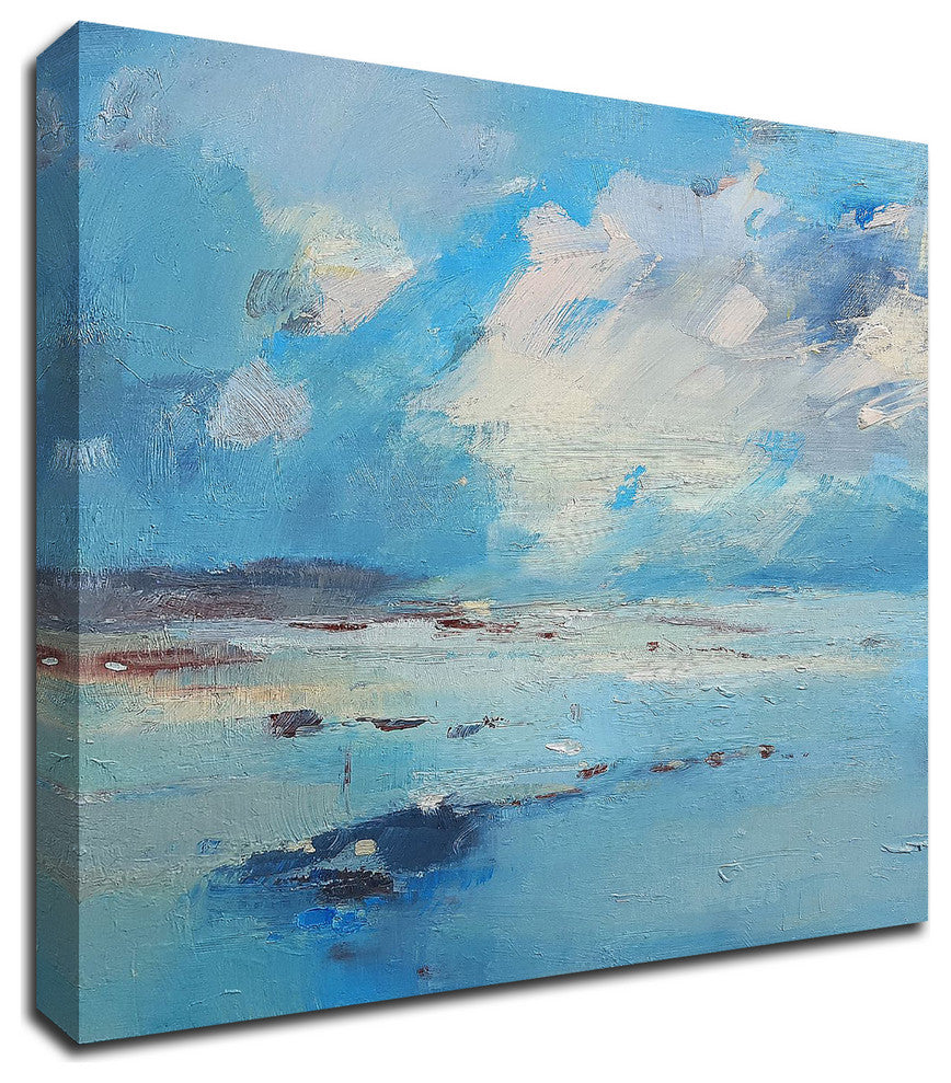 Low Tide by Andrew Kinmont, Print on Canvas, 30"x30"