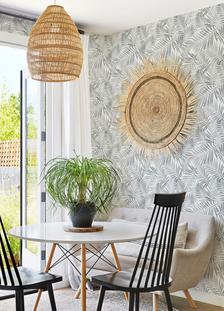 Grey Tropical Vibe Peel & Stick Wallpaper