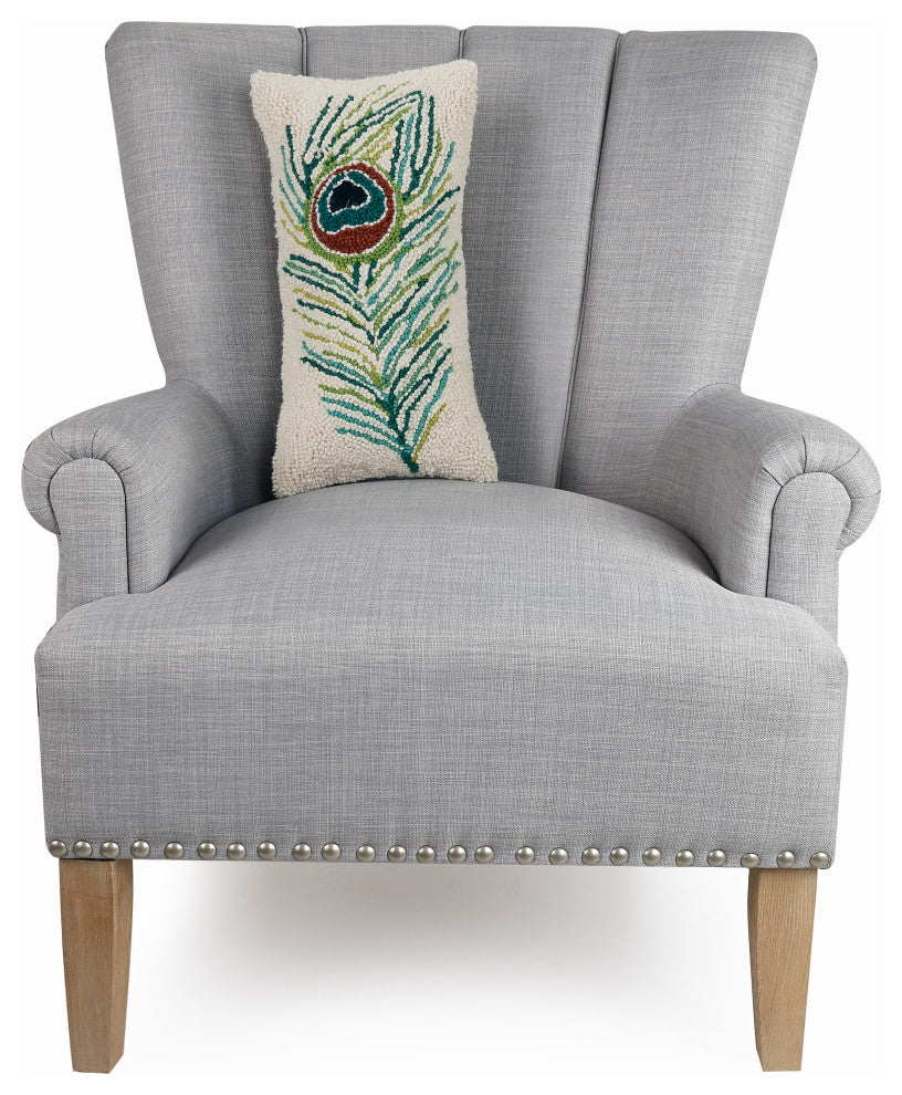 Peacock Feather Hook Pillow
