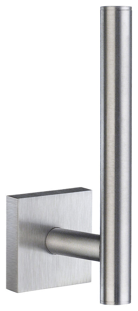 House Spare Toilet Roll Holder Brushed Chrome