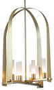 Triomphe 8-Light Pendant Modern Brass Frosted Glass