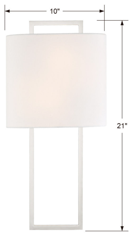 Fremont 2 Light Wall Mount, Polished Nickel