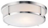 Maxim 10270WT Rogue 3 Light 17"W Flush Mount Drum Ceiling Fixture - Satin