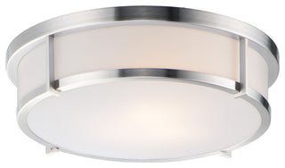 Maxim 10270WT Rogue 3 Light 17"W Flush Mount Drum Ceiling Fixture - Satin