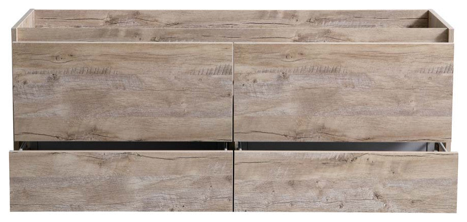 Fresca Catania 60" Natural Wood Wall Hung Single Sink Cabinet
