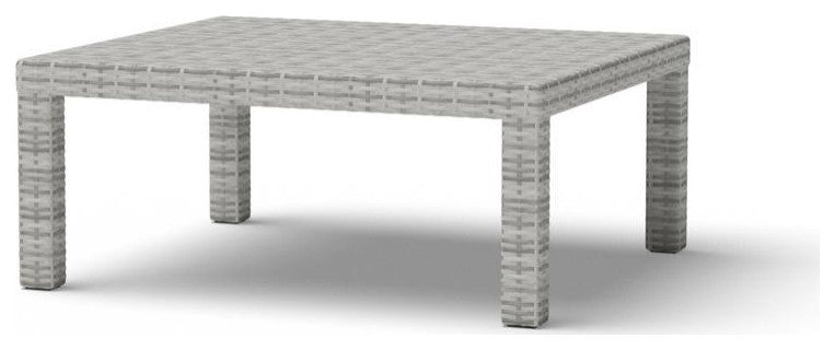 Cannes 6 Piece Aluminum Outdoor Patio Sectional and Table Set, Centered Ink