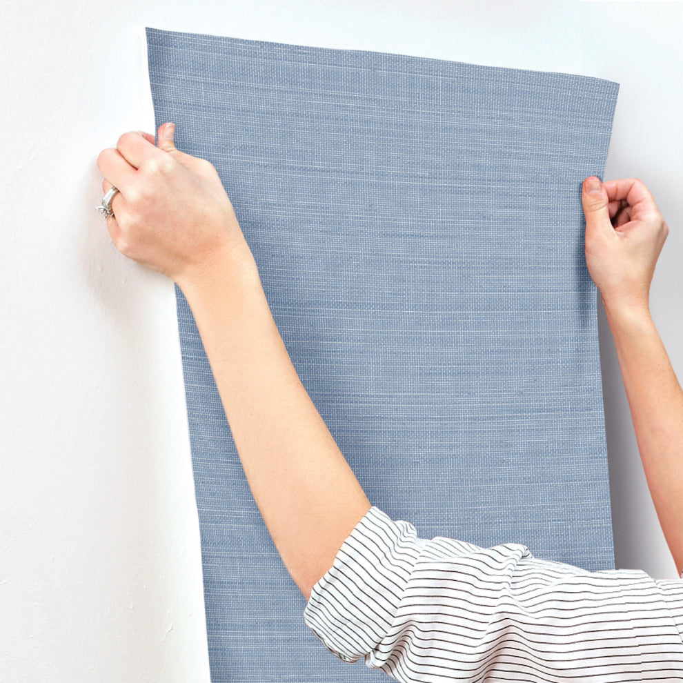 Spinnaker Denim Netting Wallpaper Sample