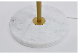 Eclipse 3 Light Floor Lamp, Brass With Clear Glass