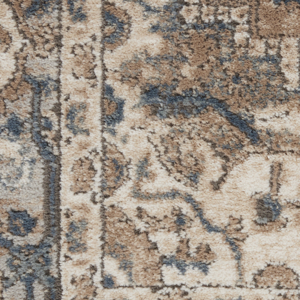 Nourison Concerto 6' x 9' Beige/Grey Farmhouse Indoor Area Rug