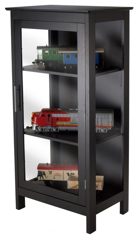 Front-facing product on white background with the door closed; interior visible through glass.