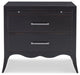 Ambella Home Collection - Beatrix Nightstand (Large) - Hand Rubbed Raven
