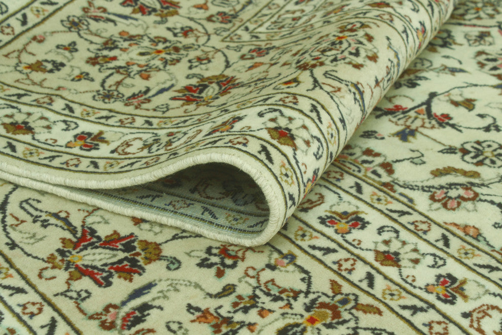 Super Vintage Distressed Ercan Ivory/Beige Rug, 7'8 x 11'7