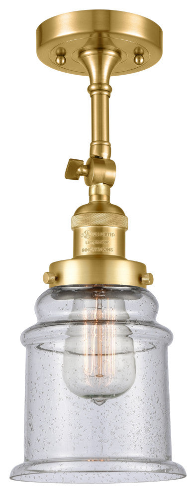 Canton 1 Light Sconce, Satin Gold, Seedy