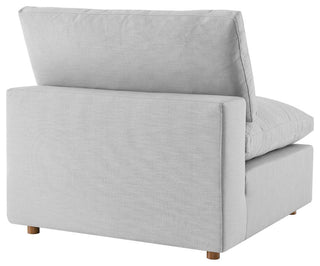 Commix Down Filled Overstuffed 4-Piece Sectional Sofa Set, Light Gray