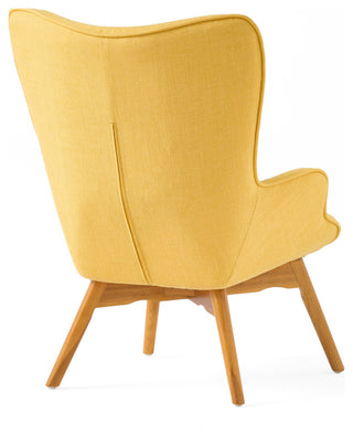 GDF Studio Acantha Mid Century Modern Retro Contour Chair, Muted Yellow