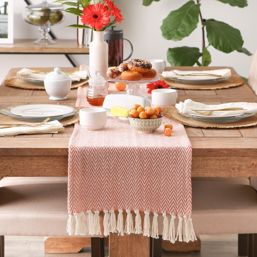 Spice Chevron Table Runner 15x72