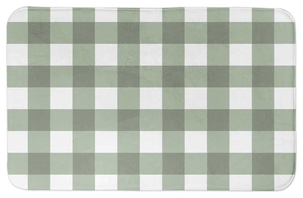 Taupe Buffalo Check 34x21 Bath Mat