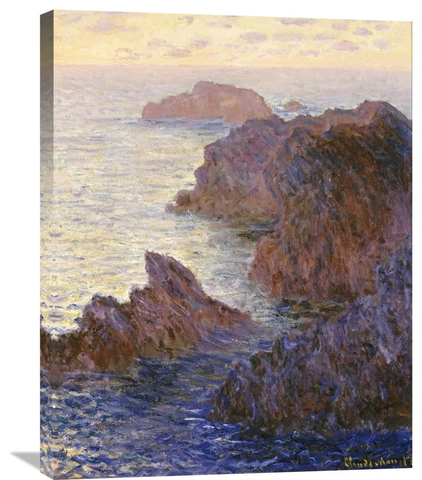 "Rocky Point at Port-Goulphar, 1886" Canvas Giclee by Claude Monet, 24"x30"