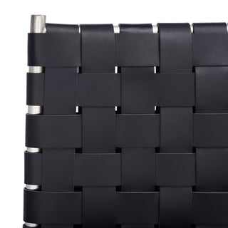 Safavieh Olenna Woven Counter Stool, Black/Silver