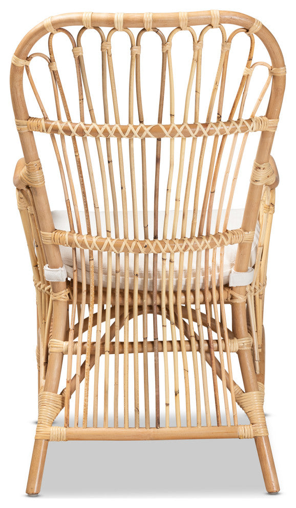 Aya Modern Natural Finished Rattan Armchair