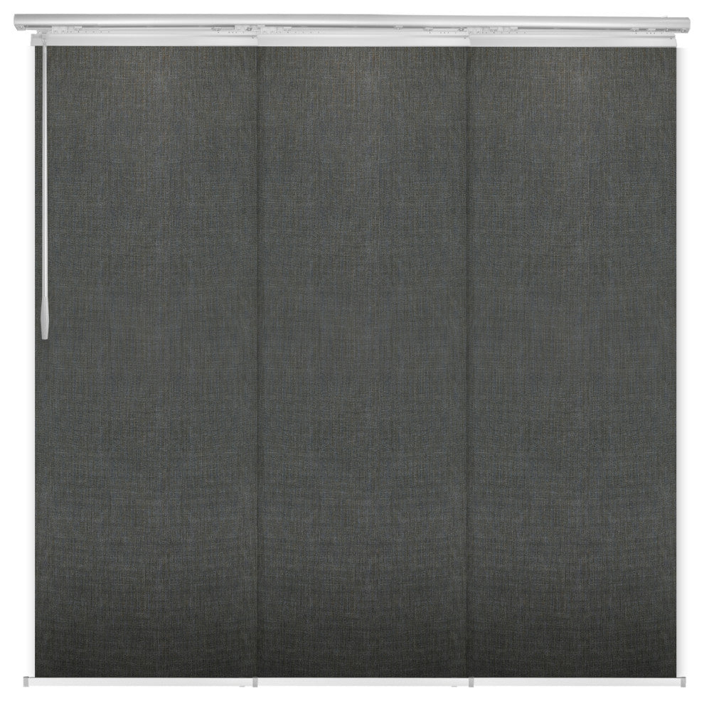 Koala Gray 3-Panel Track Extendable Vertical Blinds 36-66"W