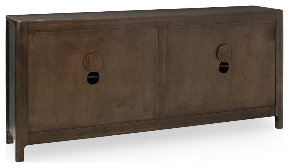 Colson 4-Door Buffet Sideboard, Dark Brown