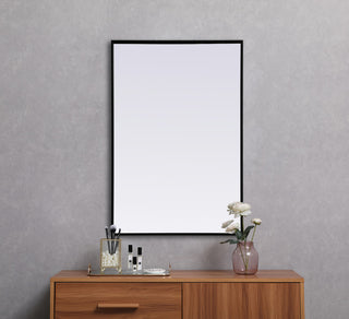 Metal Frame Rectangle Mirror 24X36 Inch, Black