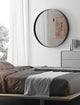Decorative Round Mirror, Black, 30