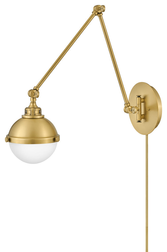 Hinkley 7" Fletcher Medium Single Light Wall Sconce - Satin Brass
