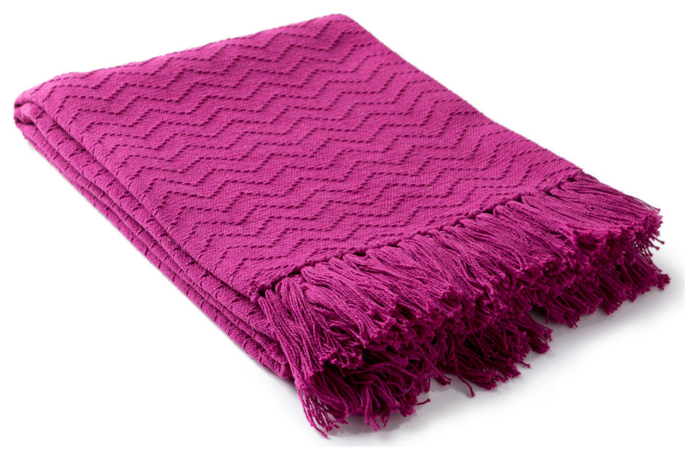 Surya Thelma Magenta Throw 50"W X 60"L