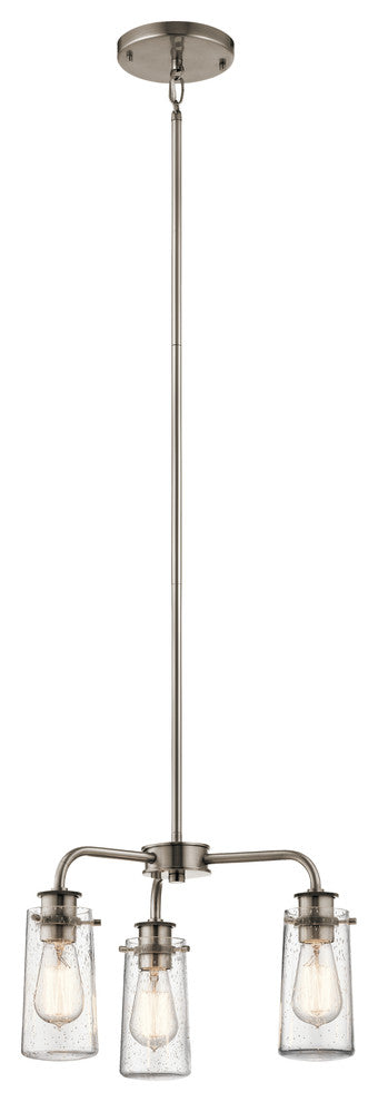 Chandelier/Semi Flush 3-Light, Classic Pewter