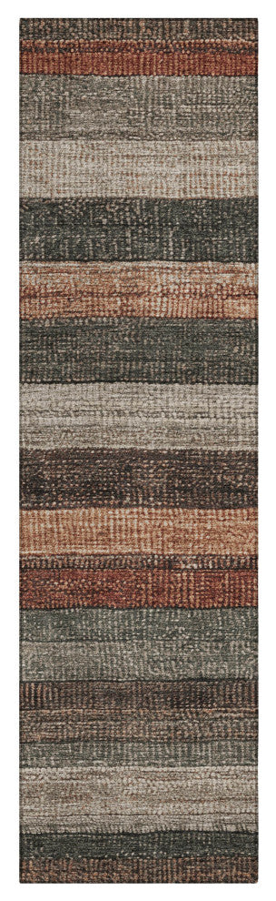 Machine Washable Indoor/Outdoor Chantille ACN1865 Orange 2'3" x 7'6" Runner Rug